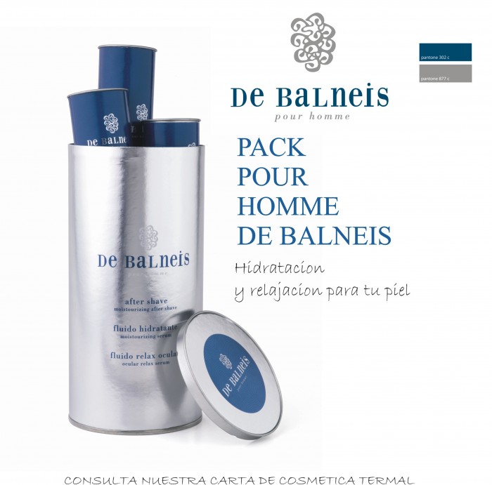 Pack de cosmética De Balneis. Incluye After Shave, Fluido Hidratante y Relax Ocular.